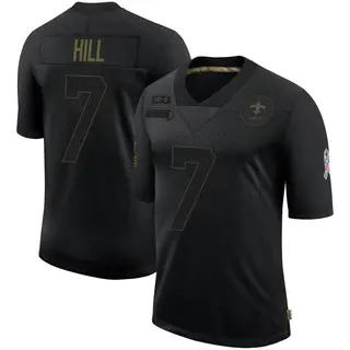 Limited Men's Taysom Hill New Orleans Saints Nike 2020 Salute To Service Jersey - Black