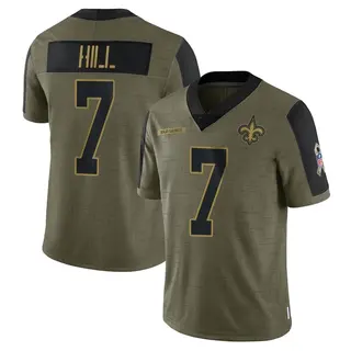 Limited Men's Taysom Hill New Orleans Saints Nike 2021 Salute To Service Jersey - Olive