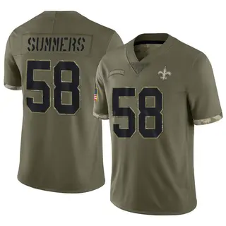 Limited Men's Ty Summers New Orleans Saints Nike 2022 Salute To Service Jersey - Olive