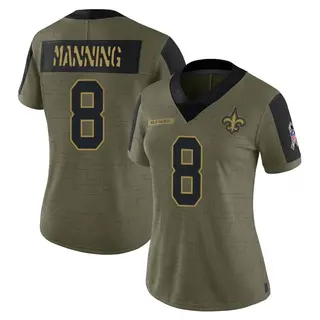 Limited Women's Archie Manning New Orleans Saints Nike 2021 Salute To Service Jersey - Olive