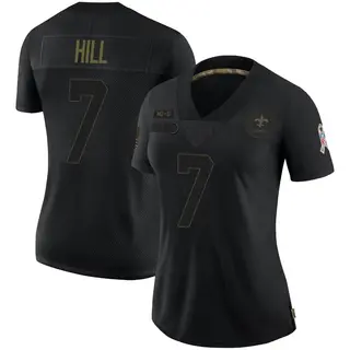 Limited Women's Taysom Hill New Orleans Saints Nike 2020 Salute To Service Jersey - Black