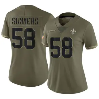 Limited Women's Ty Summers New Orleans Saints Nike 2022 Salute To Service Jersey - Olive